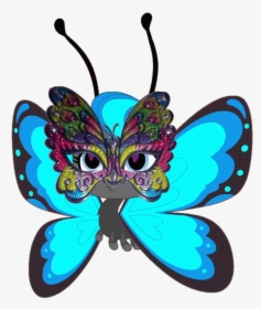 Masquerade Butterfly Clipart , Png Download - Butterfly, Transparent Png, Transparent PNG
