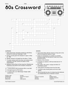 80 S Crossword Puzzle - Famous Actors Crossword Puzzle, HD Png Download, Transparent PNG