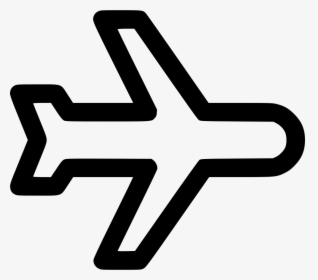 Plane Emoji Png -flight Mode Plane Aeroplane Signal - Plane Black And White Emoji, Transparent Png, Transparent PNG