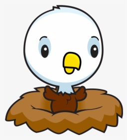 Clipart Baby Eagles - Cute Bald Eagle Cartoon, HD Png Download, Transparent PNG