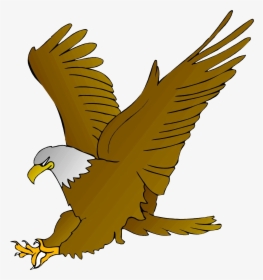 Eagle Cartoon Clipart Amos Elementary Transparent Png - Animated Eagle Transparent Background, Png Download, Transparent PNG