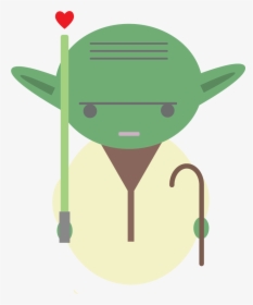 A Valentine S Day Yoda - Cartoon, HD Png Download, Transparent PNG