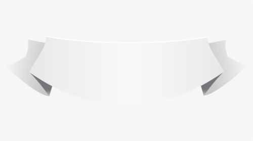 White Down Arc Ribbon Banner With Fold Wedge End - Circle, HD Png Download, Transparent PNG