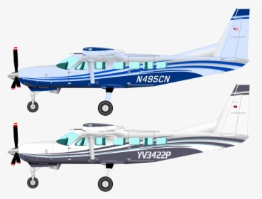 This Png File Is About Civilian , Airplane , Plane - Cessna 206 Vs 210, Transparent Png, Transparent PNG
