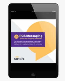 A Tablet Displaying The Sinch Ebook - Smartphone, HD Png Download, Transparent PNG