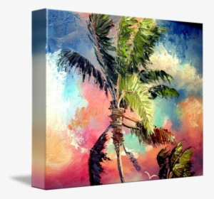 Clip Art Pallet Knife Painting - Palette Knife Painting Palm Tree, HD Png Download, Transparent PNG