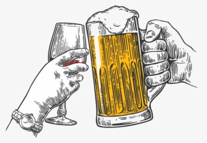 The Ideal Wine For Every Kind Of Beer Lover - Beer In Hand Drawing, HD Png Download, Transparent PNG