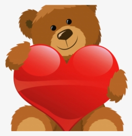 Cute Bear Clipart Teddy Bear Png Free Download Dinosaur - Cute Valentine Heart Clipart, Transparent Png, Transparent PNG