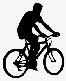 People Bike Silhouette Png, Transparent Png, Transparent PNG
