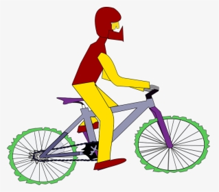 Gambar Animasi Orang Naik Sepeda, HD Png Download, Transparent PNG