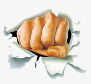 Hand Punching Through Wall, HD Png Download, Transparent PNG