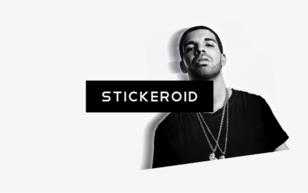 Drake Chains Awesome Bw Portrait Handsome Rap Singer - Monochrome, HD Png Download, Transparent PNG