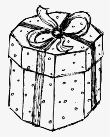 Gift Box Present Drawing Vector 5 - Sketch, HD Png Download, Transparent PNG