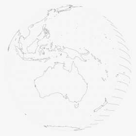 Australia Viewed From Space Svg Clip Arts - Australia Globe Outline, HD Png Download, Transparent PNG