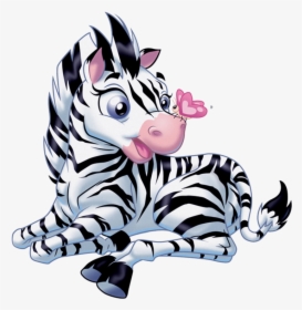 Clipart Zebra Mother Baby - Cartoon Zebra, HD Png Download, Transparent PNG