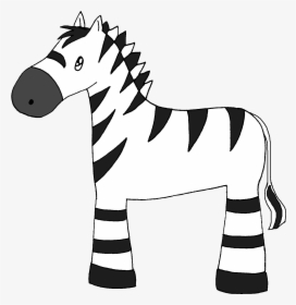 Baby Zebra Clipart Png For Kids - Dibujo De Una Cebra Facil, Transparent Png, Transparent PNG