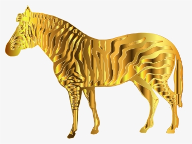 Gold Zebra - Gold Animal Clipart Png, Transparent Png, Transparent PNG