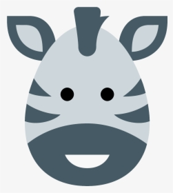Zebra Icon In Flat Style - Zebra Clipart Face, HD Png Download, Transparent PNG