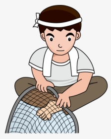 Fisherman Black And White Clipart, HD Png Download, Transparent PNG