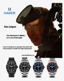 Hager About Time Ad - Automatic Dlc Dive Watch, HD Png Download, Transparent PNG