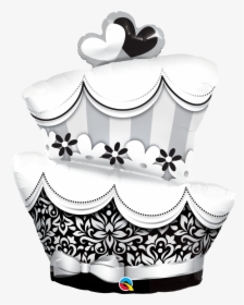 Transparent Wedding Cake Clipart Png - Cute Wedding Cake Black And White, Png Download, Transparent PNG