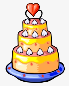 Vector Illustration Of Wedding Cake Traditional Cake, HD Png Download, Transparent PNG