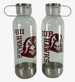 Water Bottle, Clear, Hawk Head Logo, HD Png Download, Transparent PNG