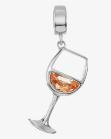 Silver White Wine Charm For Use On Dbw Interchangeable - Locket, HD Png Download, Transparent PNG