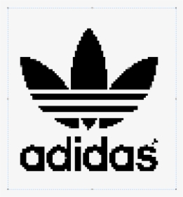 Black And White Pixel Art Adidas, HD Png Download, Transparent PNG