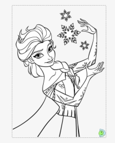Elsa Frozen Clipart To Color Free Transparent Png - เอ ล ซ่า แบบ ระบายสี, Png Download, Transparent PNG
