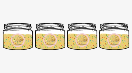 4 Pack- Funfetti Cake Dough Jar, HD Png Download, Transparent PNG