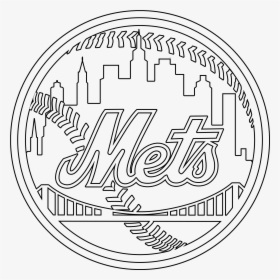 Black And White Mets Clipart, HD Png Download, Transparent PNG