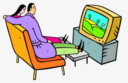See Clipart Watch Tv - Couple Watching Tv Png, Transparent Png, Transparent PNG