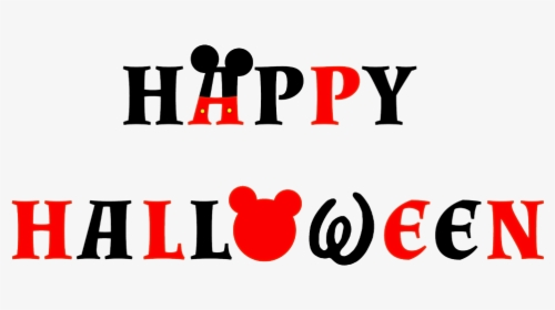 #halloween #scary #disney #happy #text #red #black, HD Png Download, Transparent PNG