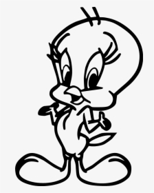 Tweety Bird Black And White, HD Png Download, Transparent PNG