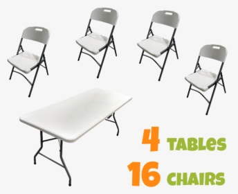 4 Tables And 16 Chairs - Folding Chair, HD Png Download, Transparent PNG