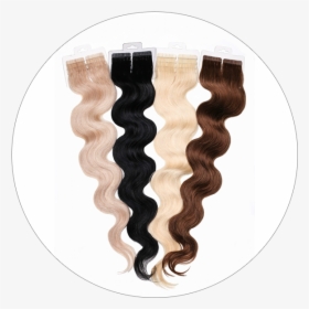 Wavy Tape In Hair Extensions - Glam Seamless Wavy Tape, HD Png Download, Transparent PNG