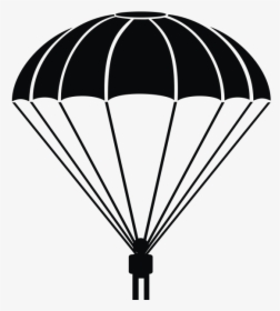 Parachute Rubber Stamp - Parachute Black And White Png, Transparent Png, Transparent PNG