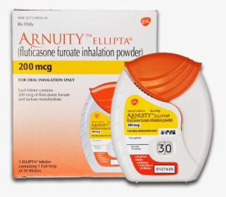 Arnuity Ellipta 200mcg Packaging Enlarged - Arnuity Ellipta 100 Mcg, HD Png Download, Transparent PNG