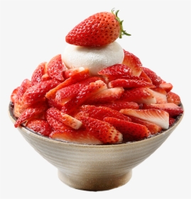 Fresh Strawberry Falling Snow, HD Png Download, Transparent PNG