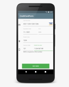 Credit Card Form Android, HD Png Download, Transparent PNG