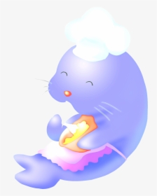 Cartoon Whale Animation - Baby Blue Whale Transparent, HD Png Download, Transparent PNG