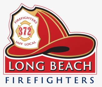 Long Beach Helmet Logo Blue And White Firefighters - Long Beach Fire Logo, HD Png Download, Transparent PNG