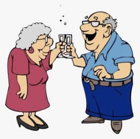 Transparent Old Couple Dancing Clipart - Old Couple Cartoon Png, Png Download, Transparent PNG