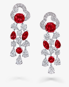 A Pair Of Graff Rubies And Diamonds Nuage Earrings - Graff Diamonds Earrings 2018, HD Png Download, Transparent PNG