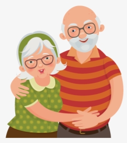 Happy Old Couple Cartoon, HD Png Download, Transparent PNG