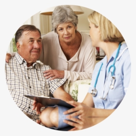 An Old Couple Talking To A Nurse - Long-term Care, HD Png Download, Transparent PNG