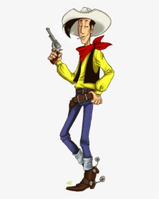 Paper Hat Lucky How-to Cowboy Download Free Image Clipart - Lucky Luke Transparent Png, Png Download, Transparent PNG