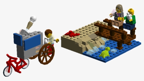 “at Lego Beach, An Old Couple Are Sitting On The Pier - Lego, HD Png Download, Transparent PNG