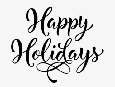 Holidays Png Transparent Images - Happy Holidays Clipart Black And White, Png Download, Transparent PNG